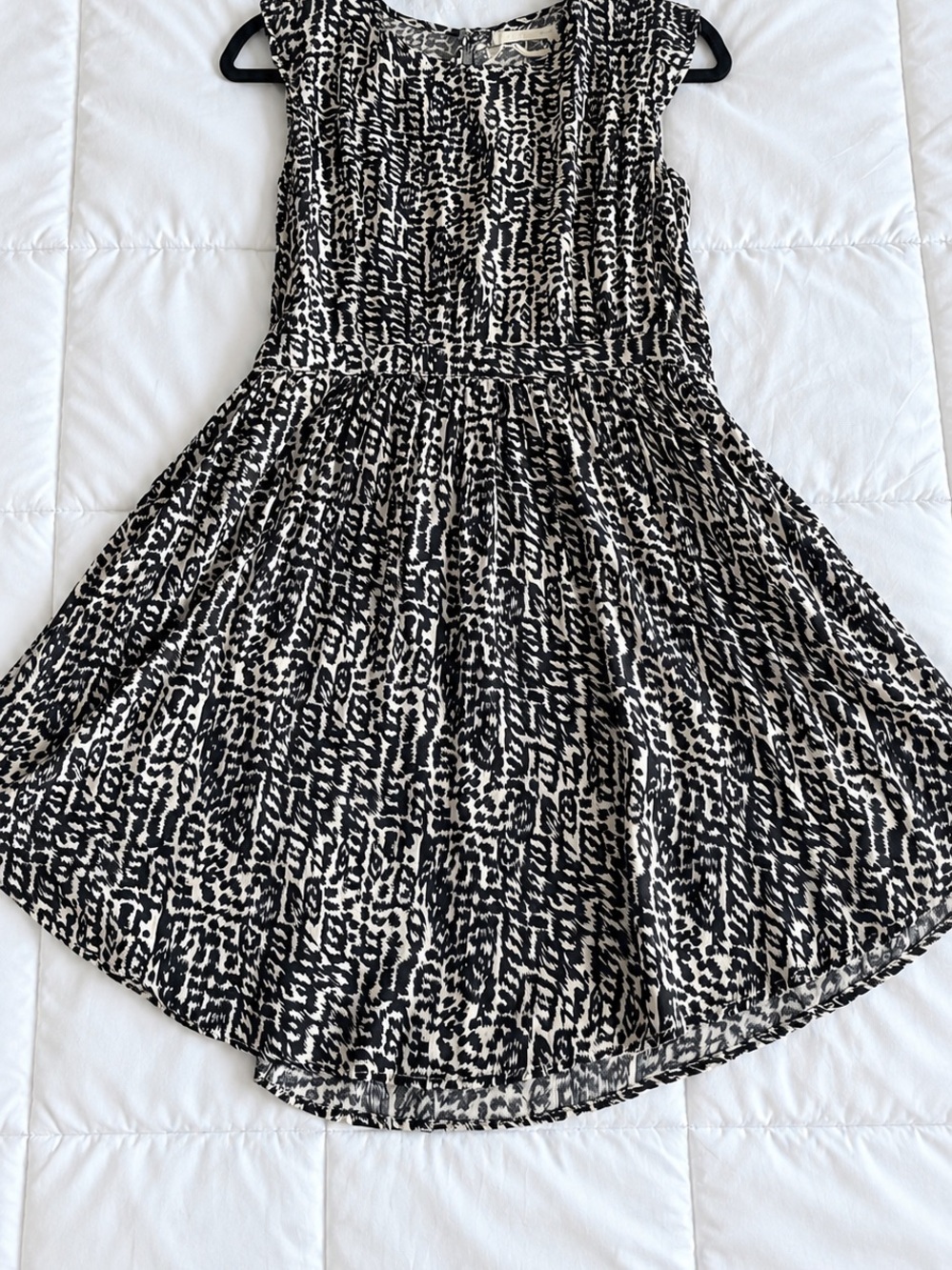 Wanama Dress Black Cream Animal Print Pockets